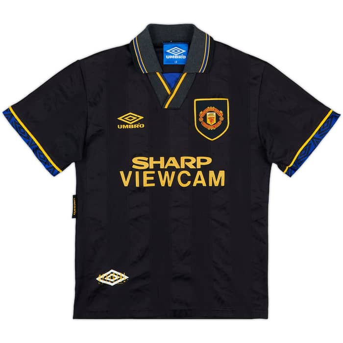 1993-95 Manchester United Away Shirt - 8/10 - (L.Boys)