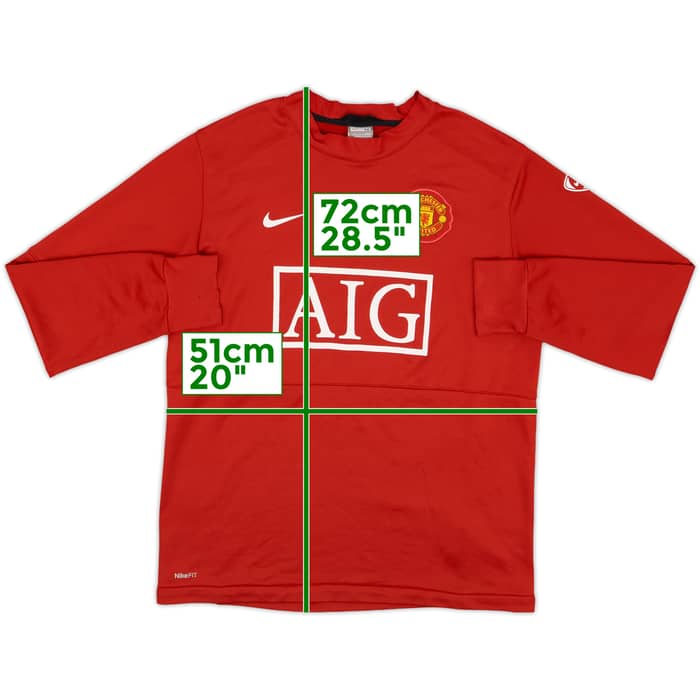 2009-10 Manchester United Nike Sweat Top - 6/10 - (M)