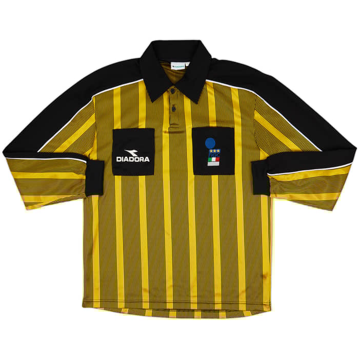 1999-00 Italy FIGC Diadora Referee L/S Shirt - 9/10 - (XL)