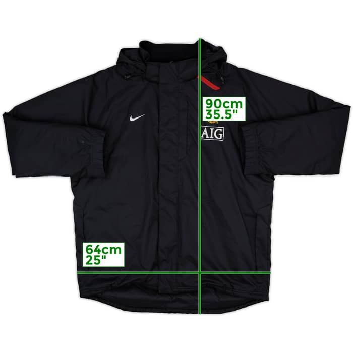 2007-08 Manchester United Nike Padded Bench Coat - 7/10 - (L)