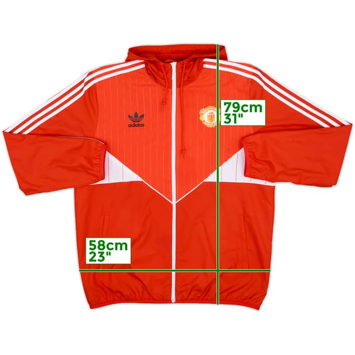 2016-17 Manchester United adidas Originals Hooded Track Jacket - 8/10 - (L)