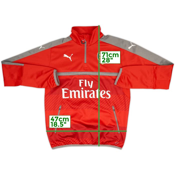 2016-17 Arsenal Puma 1/4 Zip Drill Top - 9/10 - (M)