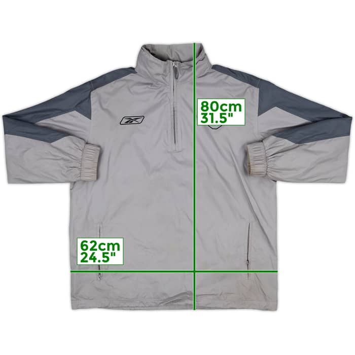 2004-05 Liverpool Reebok 1/4 Zip Hooded Rain Coat - 9/10 - (M)