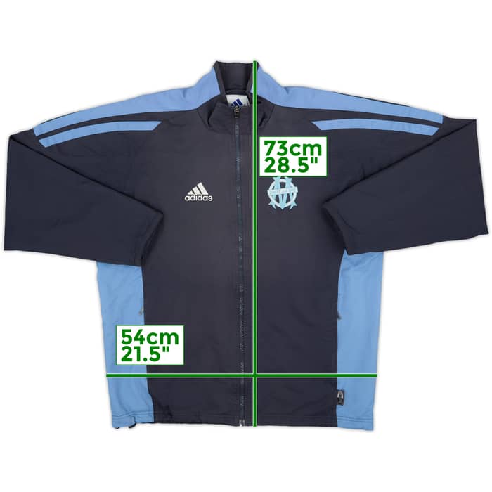 2001-02 Olympique Marseille adidas Track Jacket - 8/10 - (S)