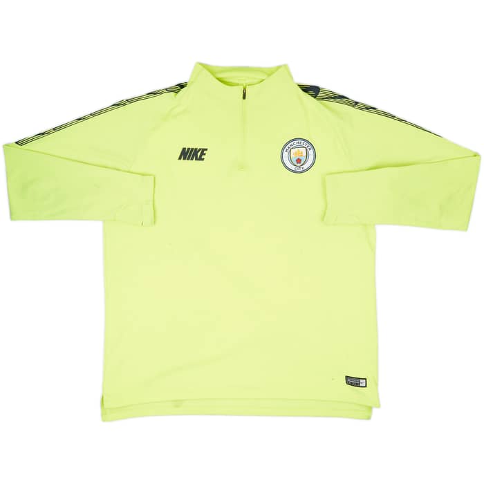 2019-20 Manchester City Nike 1/4 Zip Drill Top - 6/10 - (XL)