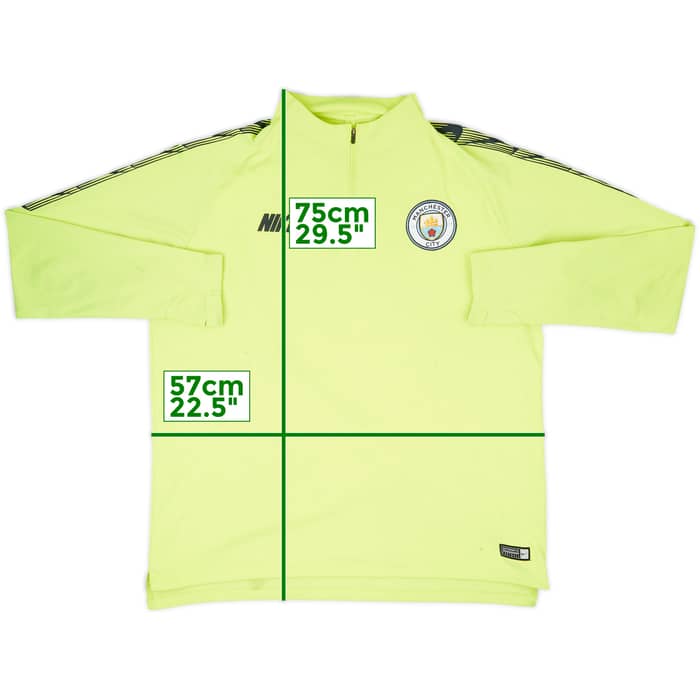 2019-20 Manchester City Nike 1/4 Zip Drill Top - 6/10 - (XL)