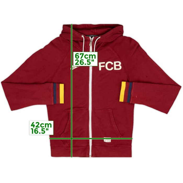 2013-14 Barcelona Nike Hooded Top - 8/10 - (S)