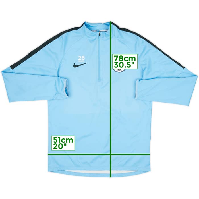 2017-18 Manchester City Women's Player Issue 1/4 Zip Sweat Top #26 - 9/10 - (Men's M)