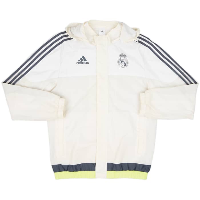 2015-16 Real Madrid adidas Hooded Rain Coat - 5/10 - (S)