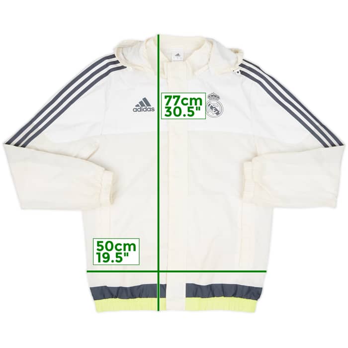 2015-16 Real Madrid adidas Hooded Rain Coat - 5/10 - (S)