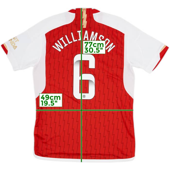 2023-24 Arsenal Home Shirt Williamson #8 - 9/10 - (M)