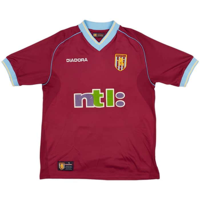 2001-02 Aston Villa Home Shirt Ginola #14 - 6/10 - (S)