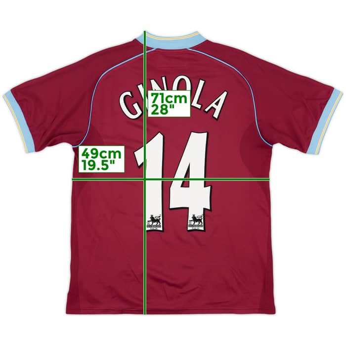 2001-02 Aston Villa Home Shirt Ginola #14 - 6/10 - (S)