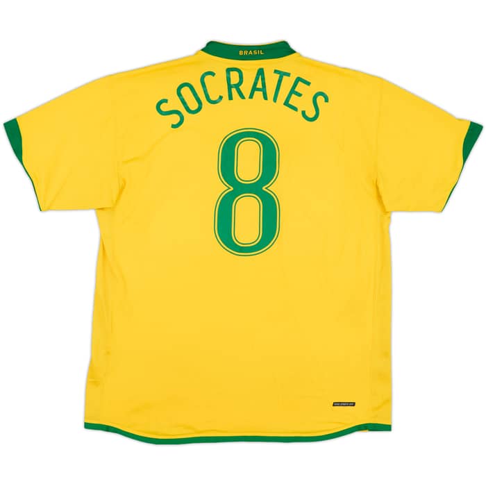 2006-08 Brazil Home Shirt Socrates #8 - 8/10 - (XL)