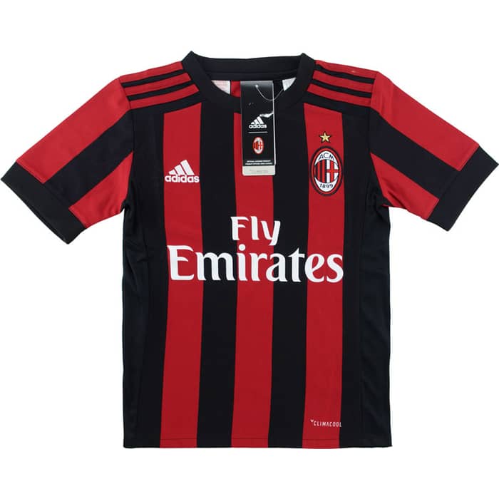 2017-18 AC Milan Home Shirt KIDS