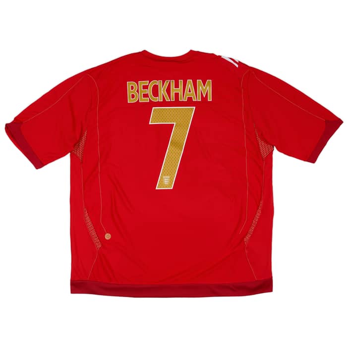 2006-08 England Away Shirt Beckham #7 - 9/10 - (3XL)