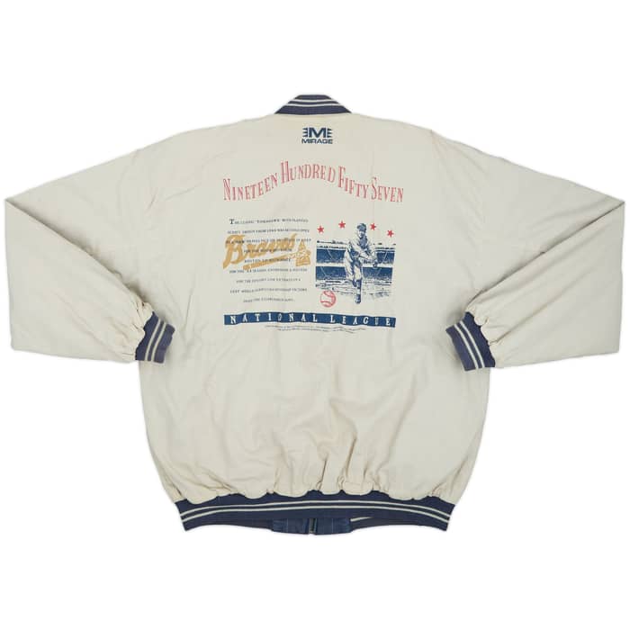 1990s Atlanta Braves Mirage Cooperstown Collection Bomber Jacket - 8/10 - (XL)