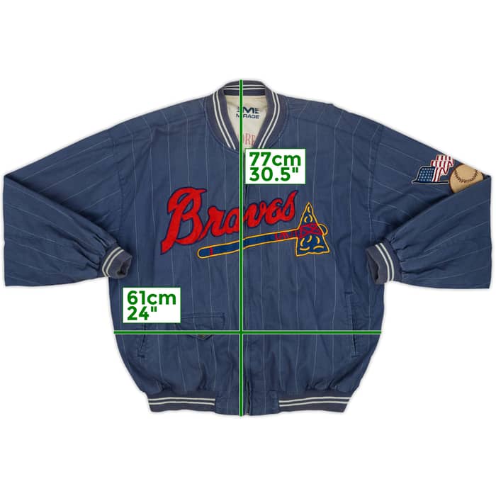 1990s Atlanta Braves Mirage Cooperstown Collection Bomber Jacket - 8/10 - (XL)