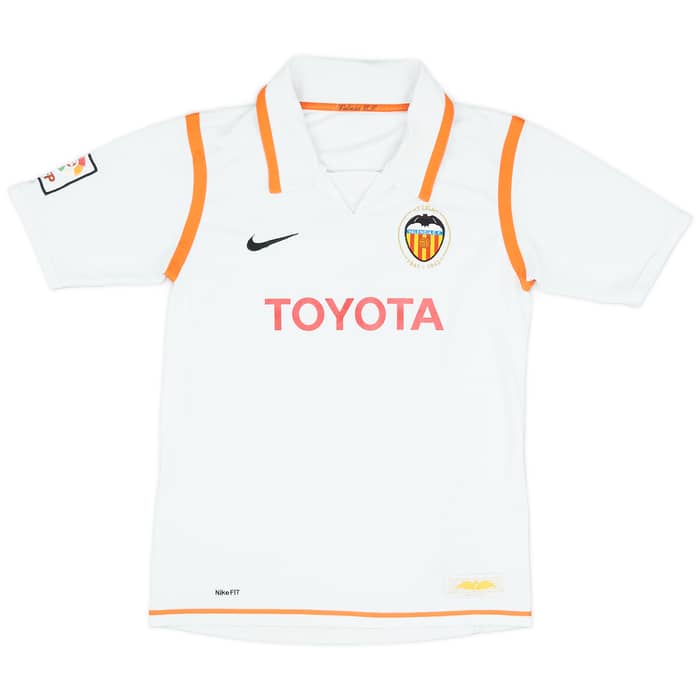 2007-08 Valencia Home Shirt - 8/10 - (XL.Boys)