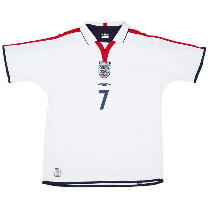 2003-05 England Home Shirt Beckham #7