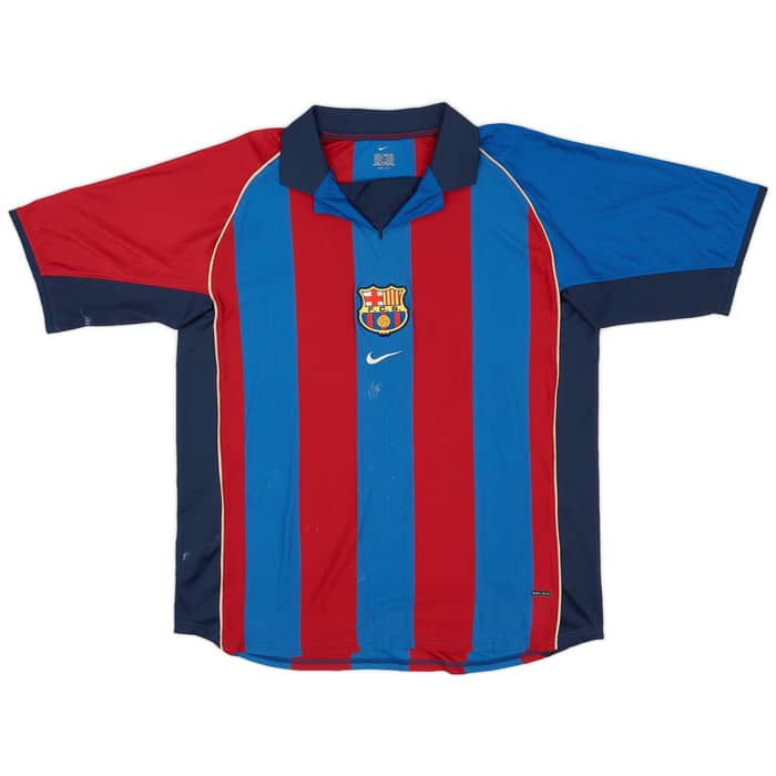 2001-02 Barcelona Home Shirt Rivaldo #10 - 6/10 - (XL)