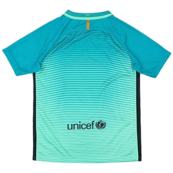 2016-17 Barcelona Third Shirt - 9/10 - (L.Boys)