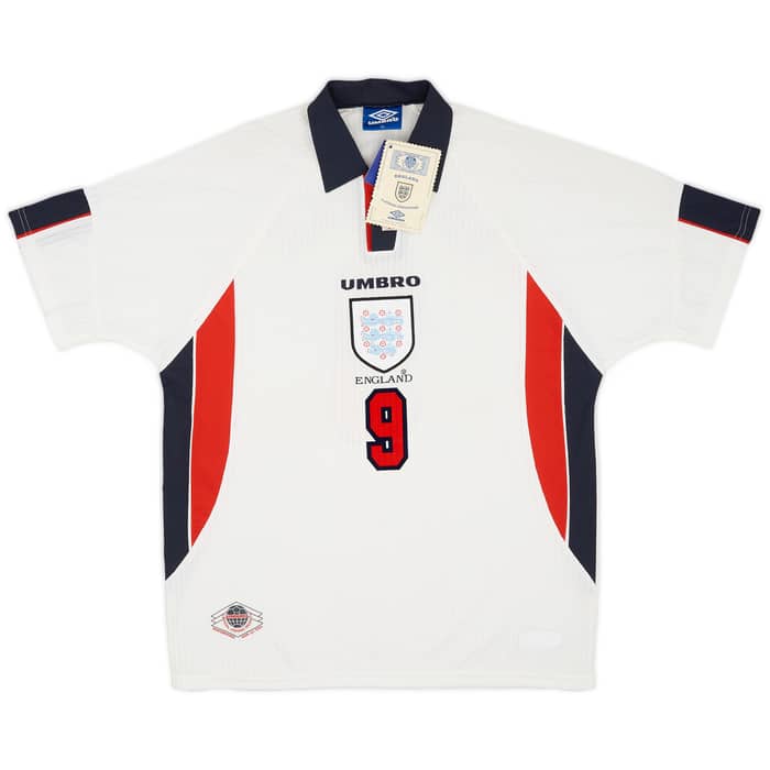 1997-99 England Home Shirt Shearer #9 (XL)