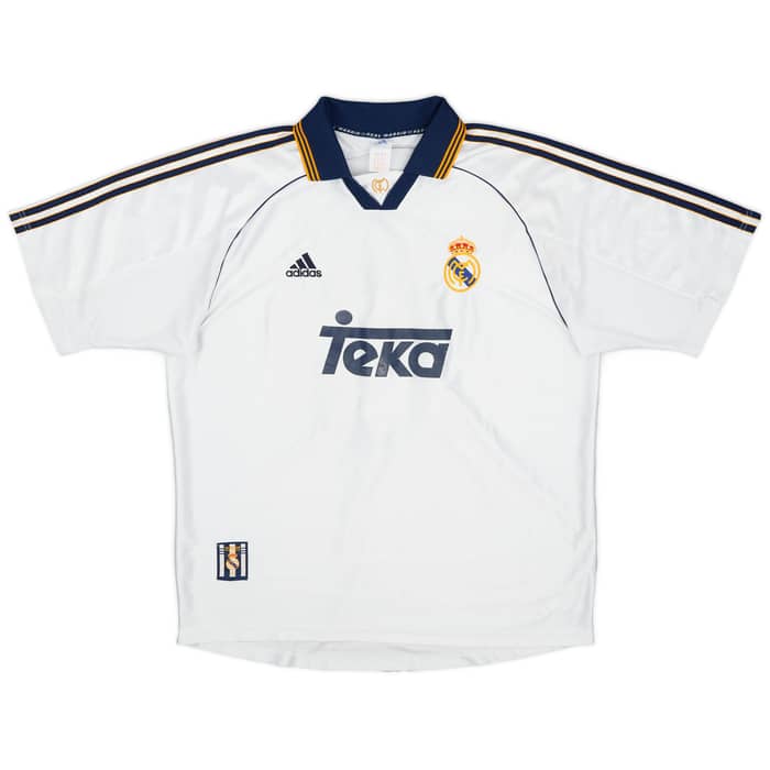 1998-00 Real Madrid Home Shirt Hierro #6 - 6/10 - (XL)