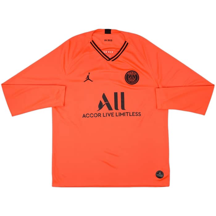 2019-20 Paris Saint-Germain Away L/S Shirt Mbappe #7 - 9/10 - (XL)