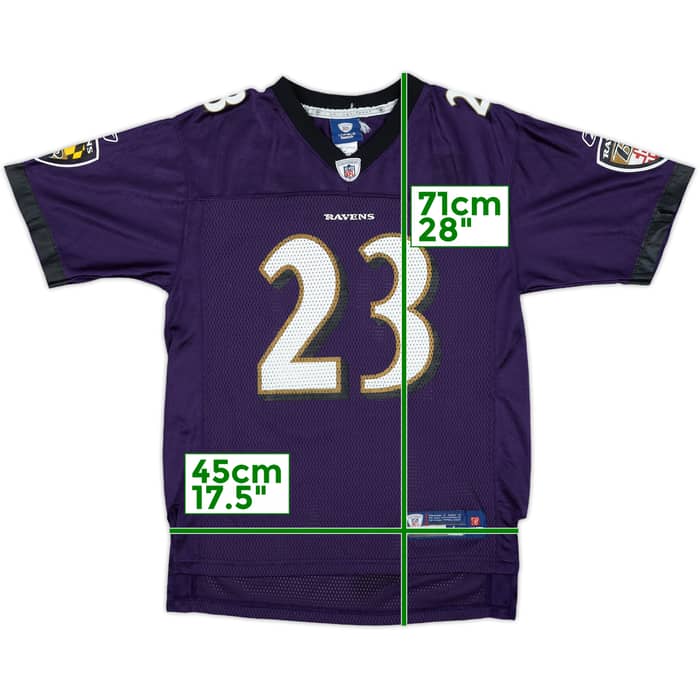 2008-10 Baltimore Ravens McGahee #23 Reebok On Field Home Jersey - 7/10 - (L.Boys)
