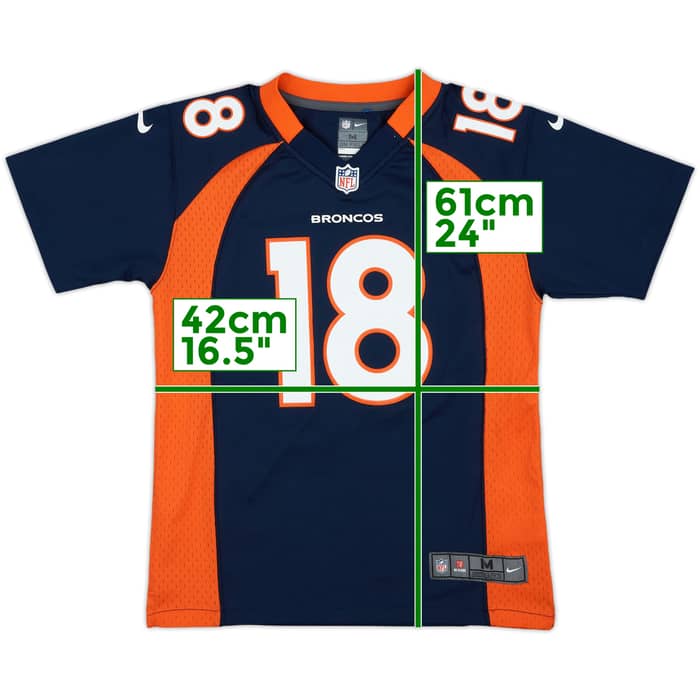 2012 Denver Broncos Manning #18 Nike Game Alternate Jersey - 9/10 - (M.Boys)
