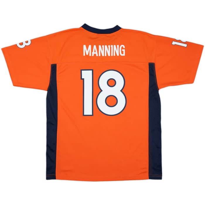 2013-15 Denver Broncos Manning #18 NFL Replica Home Jersey - 8/10 - (XL.Boys)