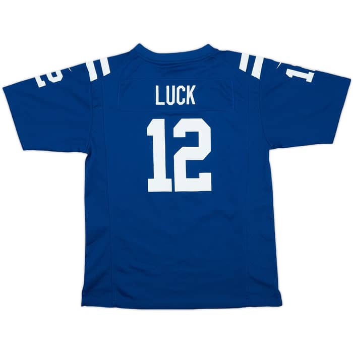 2012-16 Indianapolis Colts Luck #12 Nike Game Home Jersey - 9/10 - (L.Boys)