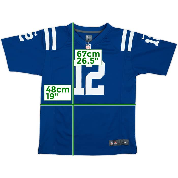 2012-16 Indianapolis Colts Luck #12 Nike Game Home Jersey - 9/10 - (L.Boys)