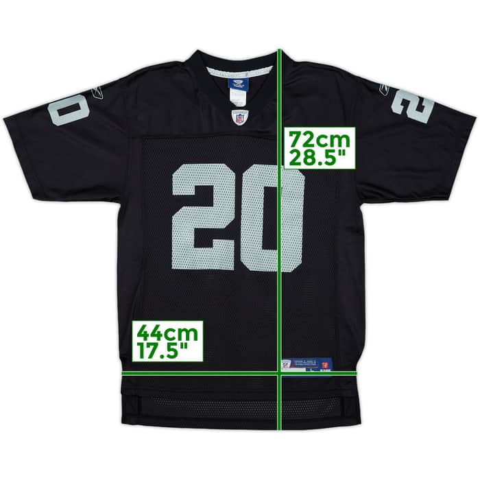 2008-11 Oakland Raiders McFadden #20 Reebok On Field Home Jersey - 9/10 - (L.Boys)