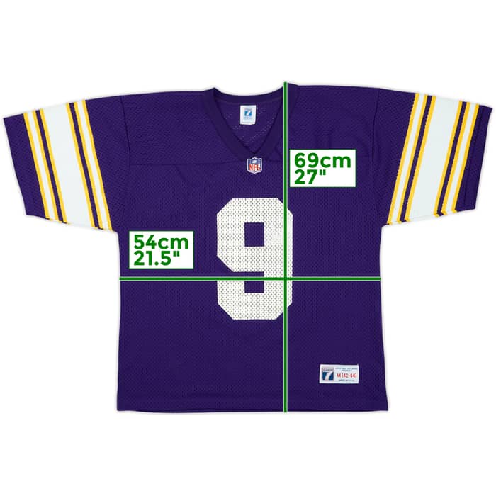 1993 Minnesota Vikings McMahon #9 Logo 7 Home Jersey - 8/10 - (M)