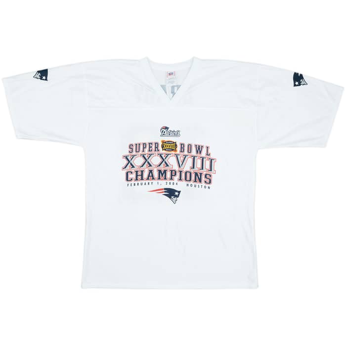 2004 New England Patriots Brady #12 Super Bowl XXXVIII Champions NFL Jersey - 8/10 - (L)