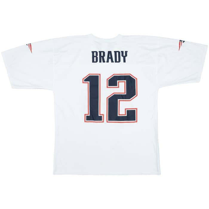 2004 New England Patriots Brady #12 Super Bowl XXXVIII Champions NFL Jersey - 8/10 - (L)