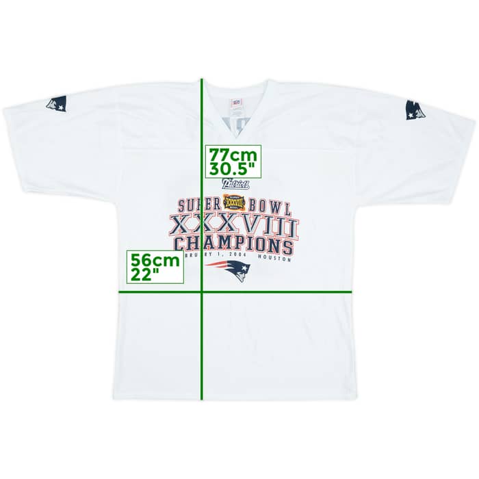 2004 New England Patriots Brady #12 Super Bowl XXXVIII Champions NFL Jersey - 8/10 - (L)