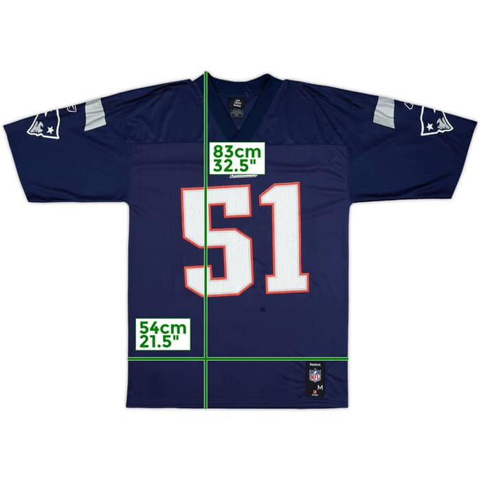 2008-11 New England Patriots Mayo #51 Reebok Replica Home Jersey - 7/10 - (M)