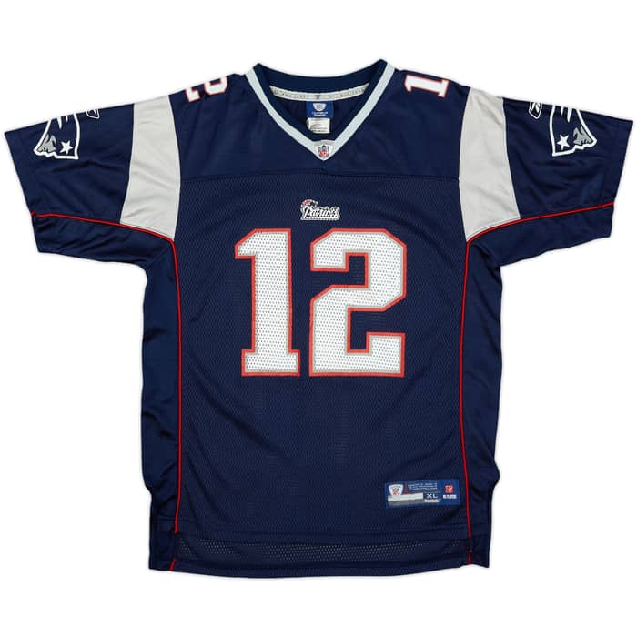 2008-11 New England Patriots Brady #12 Reebok On Field Home Jersey - 5/10 - (XL.Boys)
