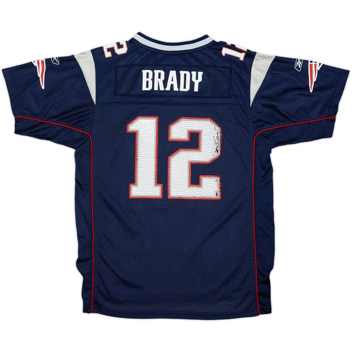 2008-11 New England Patriots Brady #12 Reebok On Field Home Jersey - 5/10 - (XL.Boys)