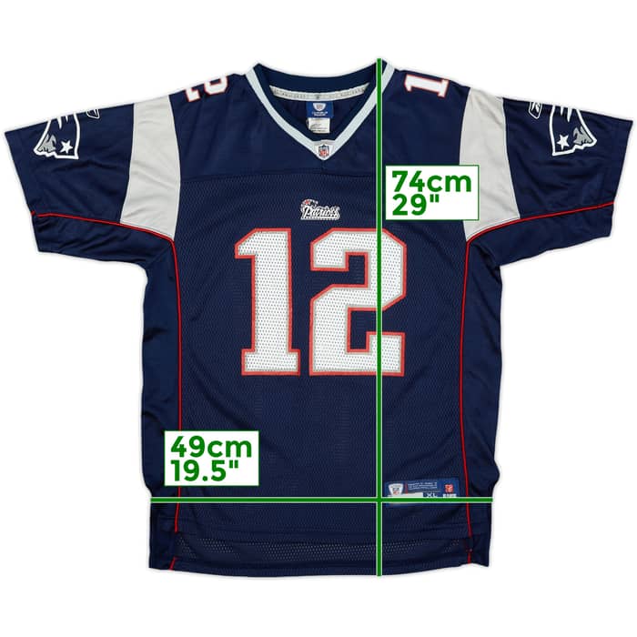 2008-11 New England Patriots Brady #12 Reebok On Field Home Jersey - 5/10 - (XL.Boys)