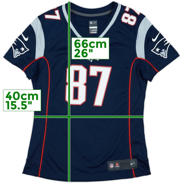 2012-18 New England Patriots Gronkowski #87 Nike Game Home Jersey Womens - 8/10 - (S)