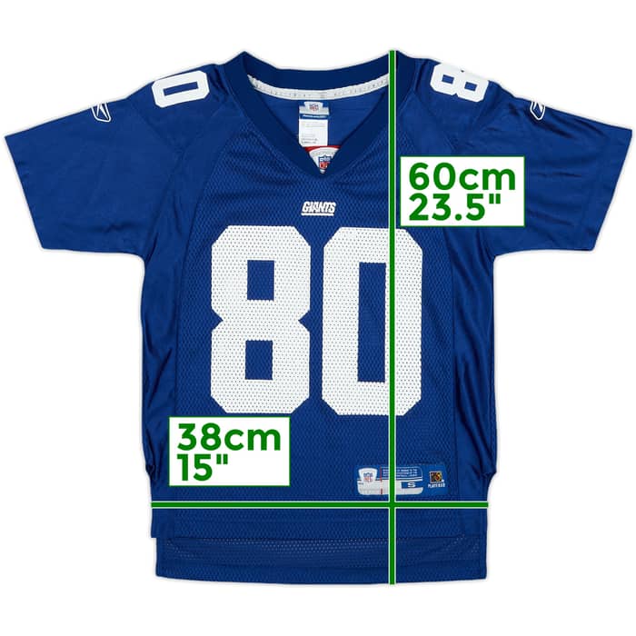 2005-06 New York Giants Shockey #80 Reebok On Field Home Jersey - 8/10 - (S.Boys)