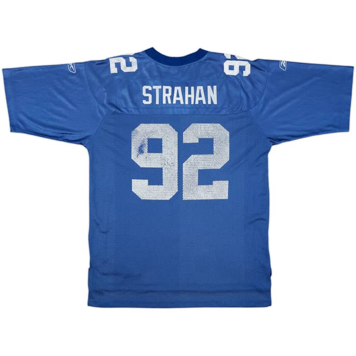 2005-06 New York Giants Strahan #92 Reebok On Field Home Jersey - 4/10 - (L)