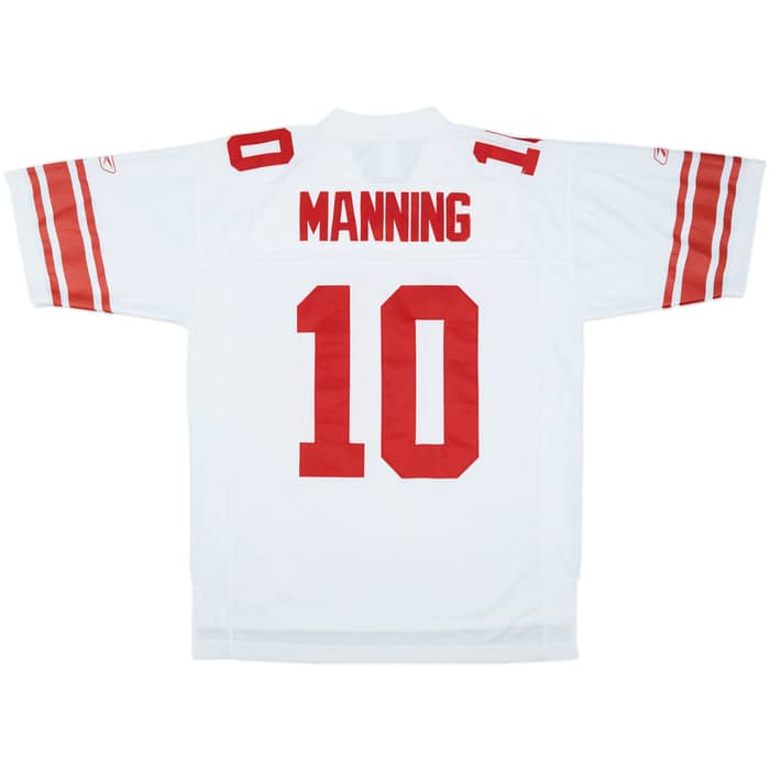 2005-06 New York Giants Manning #10 Reebok Premier Away Jersey - 7/10 - (L)