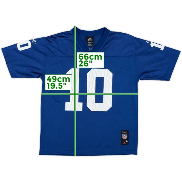 2008-11 New York Giants Manning #10 Reebok Replica Home Jersey - 9/10 - (L.Boys)