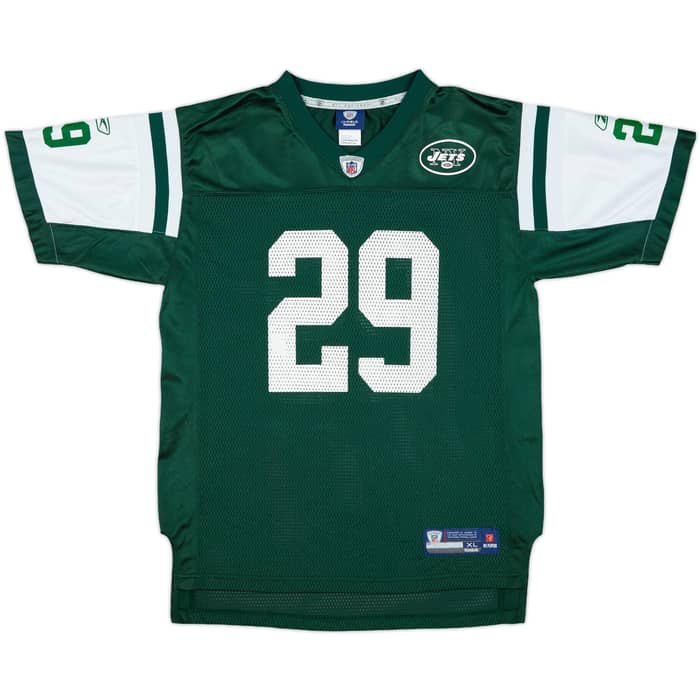 2008-09 New York Jets L.Washington #29 Reebok On Field Home Jersey - 8/10 - (XL.Boys)