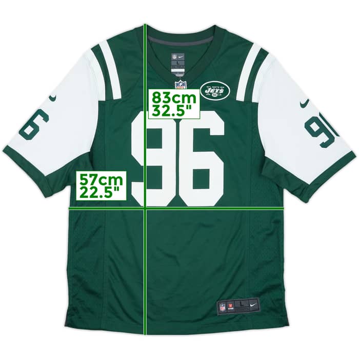 2012-17 New York Jets Wilkerson #96 Nike Game Home Jersey - 6/10 - (L)